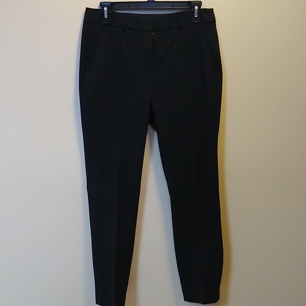 Tahari black straight leg dress pants